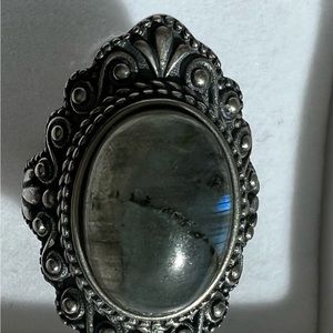 Labradorite silver ring size 6.5